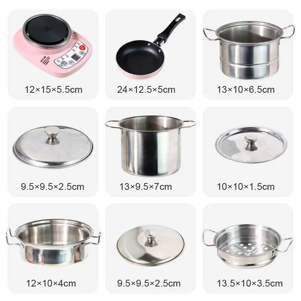Toy Real Cooking Toy Mini  Rice Cooker Pretend Play Toy Kitchen Kids Toys Simulation Cooking Toys Dollhouse Accessories