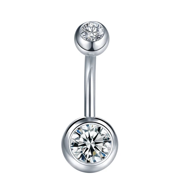 1Pc Surgical Steel Belly Button Ring Navel Nombril Piercing CZ Belly Ring Sexy Women Belly Piercing Body Jewelry Ombligo 14G