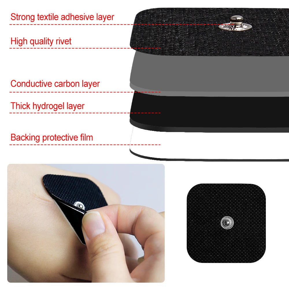 10/20PCS Electrode Pads Gel For Tens Acupuncture Physiotherapy Machine Slimming Pulse Ems Muscle Stimulator Massager Sticker