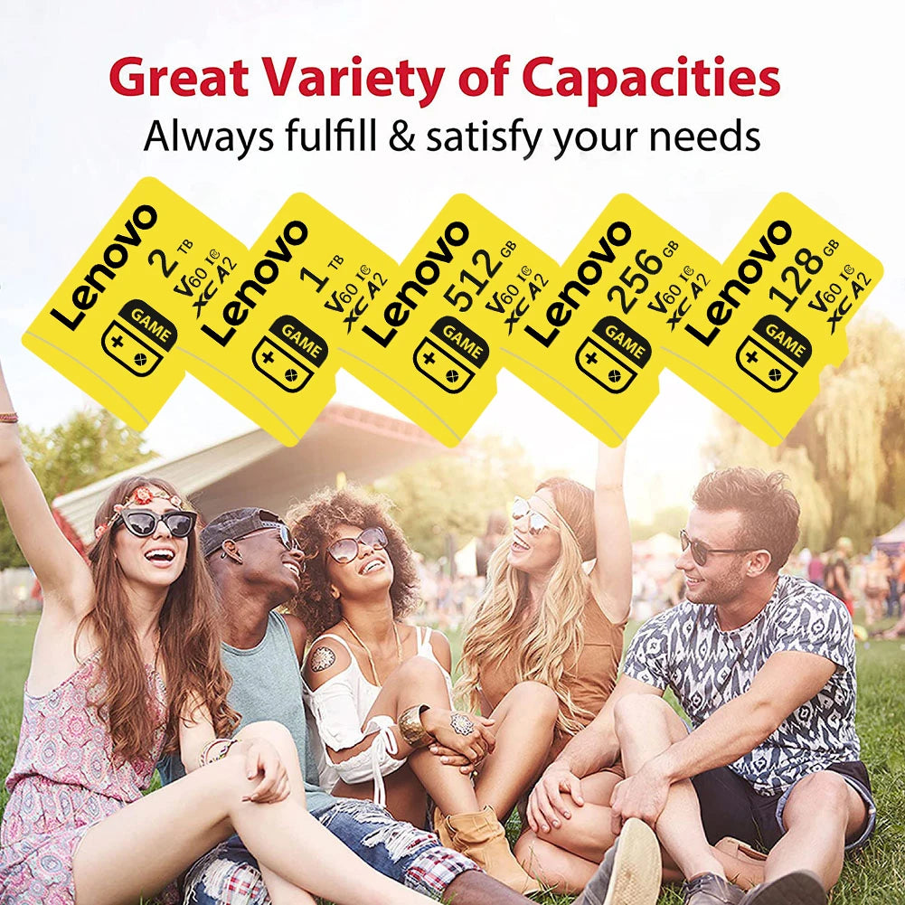 Lenovo 2TB SD Memory Card 1TB 512GB 256GB A2 U3 Micro TF SD Card 128GB High Speed MLC TF Card For Nintendo Switch Ps4 Games