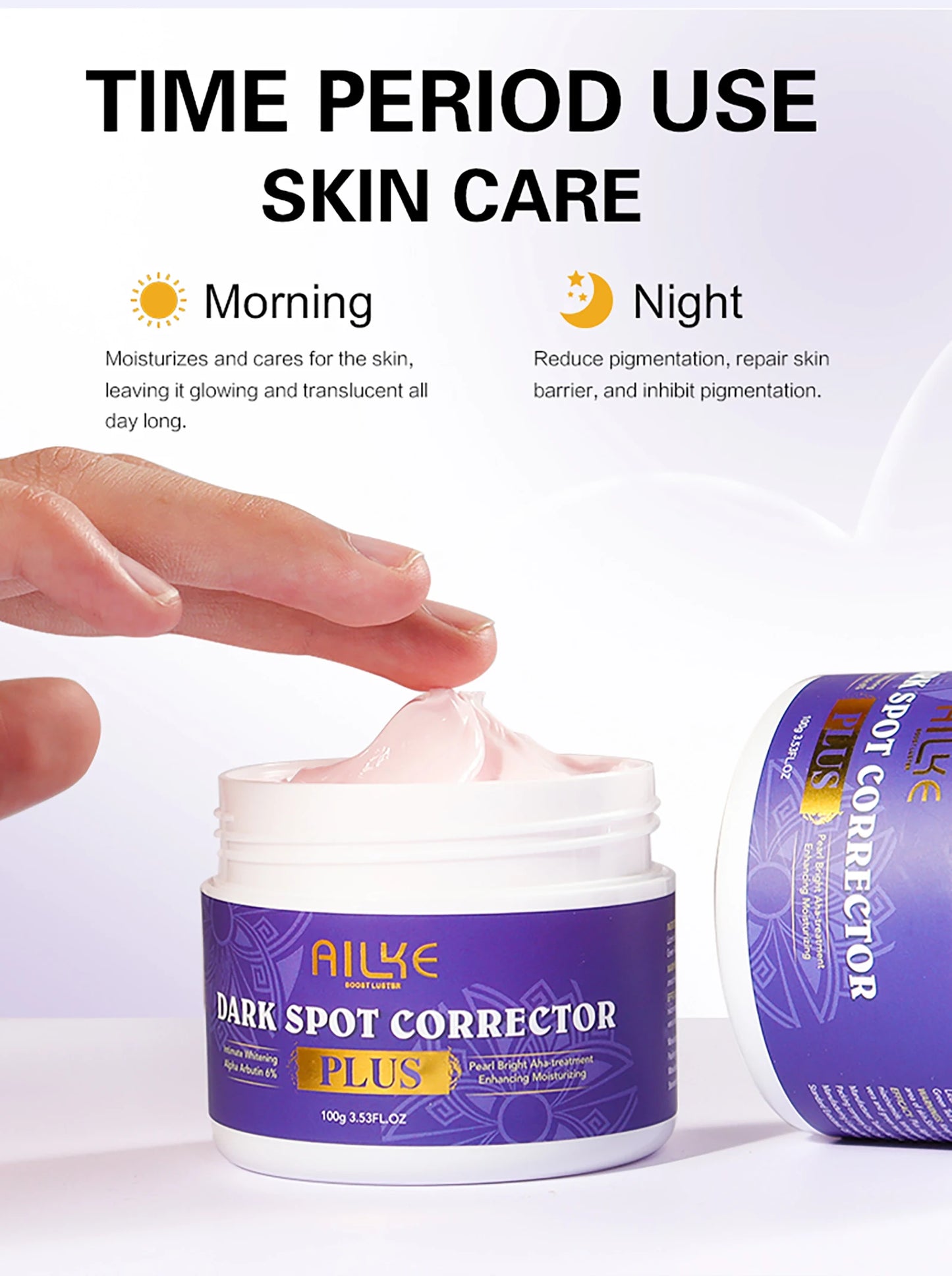 AILKE Glutathione Lighten Body Lotion, Moisturizing, Hydration, Even Skin tone, Improve Dark & Black Skin, Support Private logo