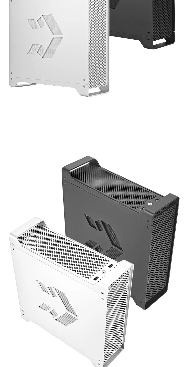 METALFISH G5 Computer Case PC Gamer Micro ATX HTPC Case Desktop Gaming All-aluminum Slim Chassis Supports Knife Card FLEX Power