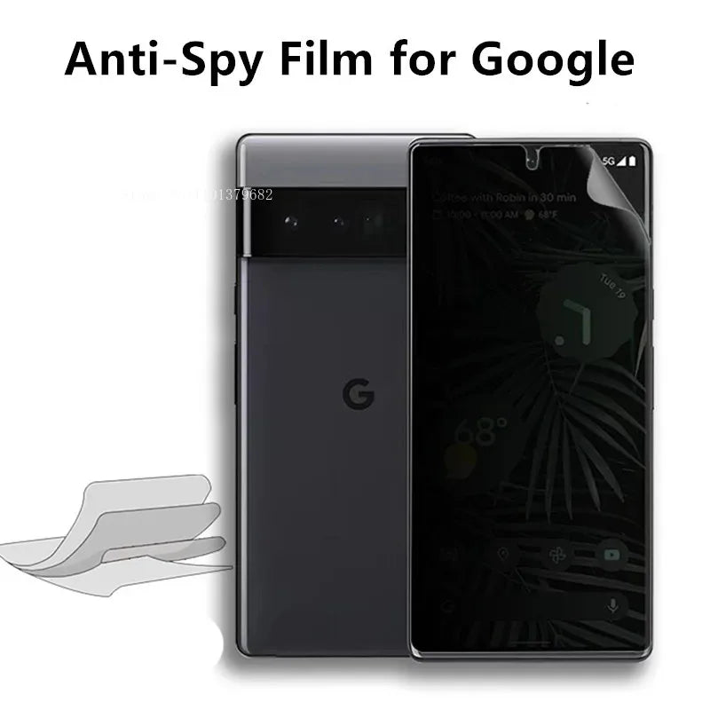 3PCS Privacy Hydrogel Film for Google Pixel 8 7 Pro Screen Protector For Google Pixel 6 6A 7A 8A Soft Protection Not Glass