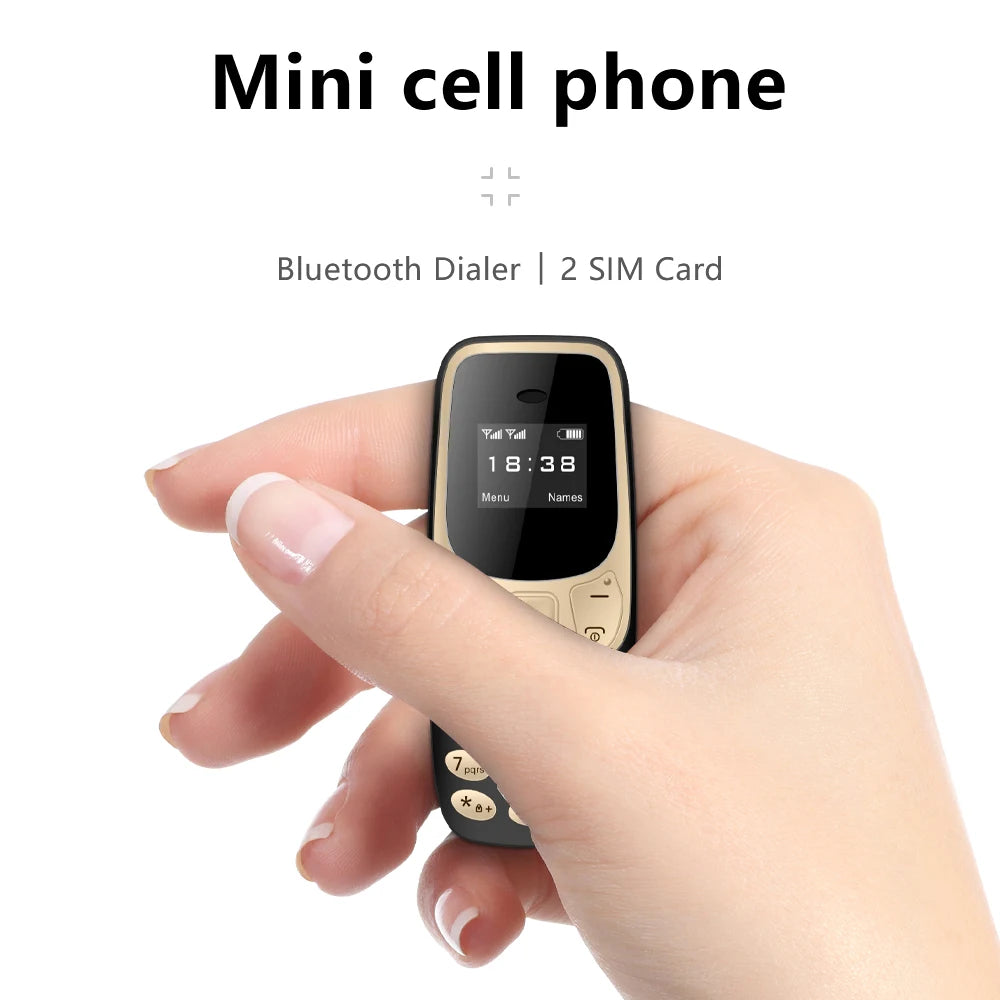 SERVO BM10 Small Mobile Phone Bluetooth Earphone Voice Changer Dialer Low Radiation Call Recording 2 SIM Mini Unlocked Cellphone
