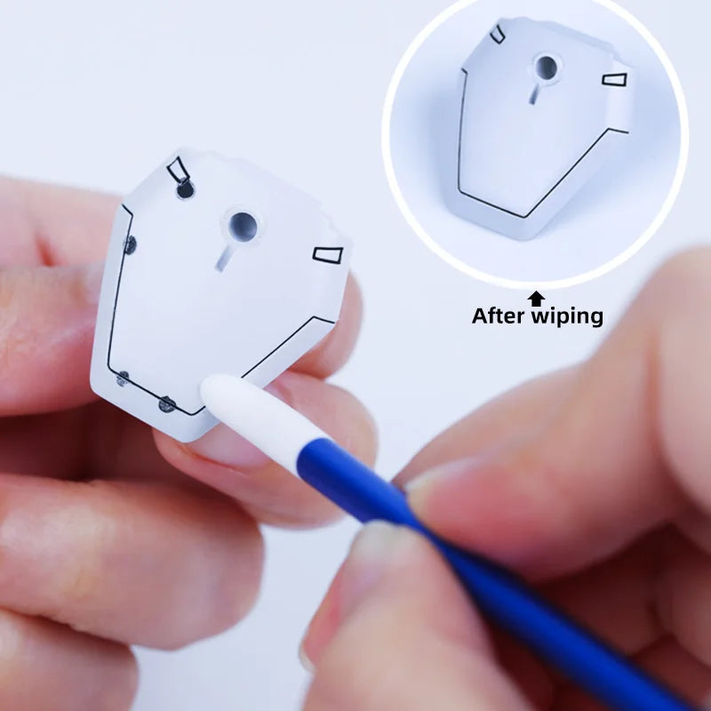 Metal Stainless Wipe Stick seepage line cleaning swabs Stickers Cotton swabs Old effect aids tool For Hobby Model Making