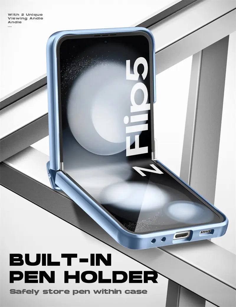 I-BLASON For Samsung Galaxy Z Flip 5 Case 5G (2023) Journey Full-Body Rugged Case with Built-in Screen Protector & Kickstand