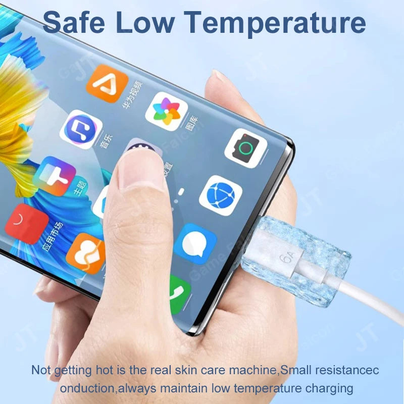 66W 6A Fast Charging USB Type C Cable For  Xiaomi 13 Huawei  P30 Notebook Dual USB C Fast Charger Cable Data Cables