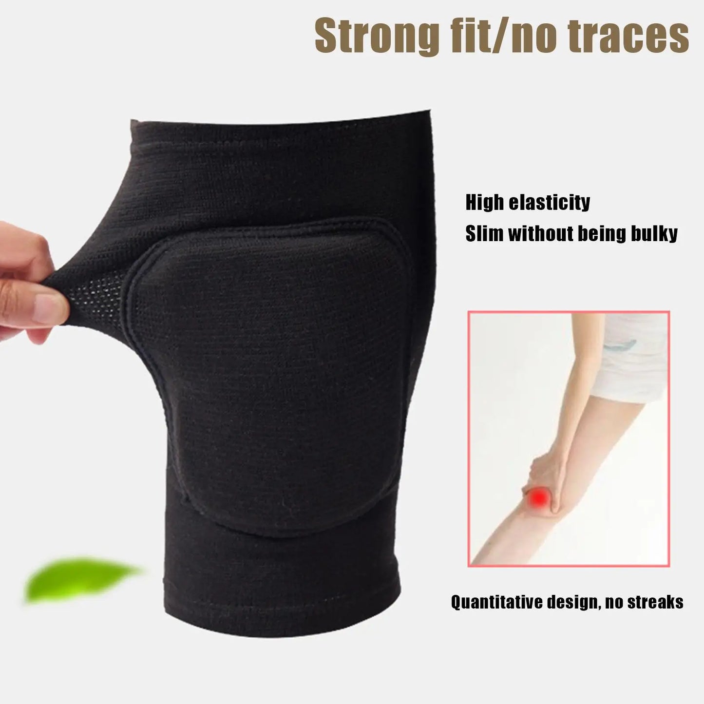 2pcs/set Sports Compression Knee Pads Elastic Knee Protector Thickened Sponge Knees Brace Support For Dancing Workout Training