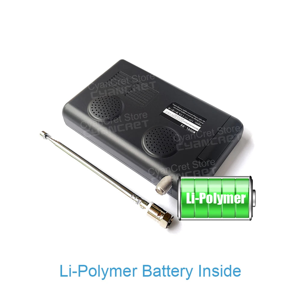 2025 Pocket TV D5 5 Inch DVB-T2 ATSC ISDB-T TDT Digital and Analog Mini Small Car Television Portable TV Support USB TF AC3