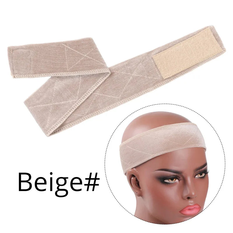 Nunify Non-slip Soft Velvet Women Wig Grips Headband Adjustable Wig holder Velvet Wig Accessories Grip Scarf Headband