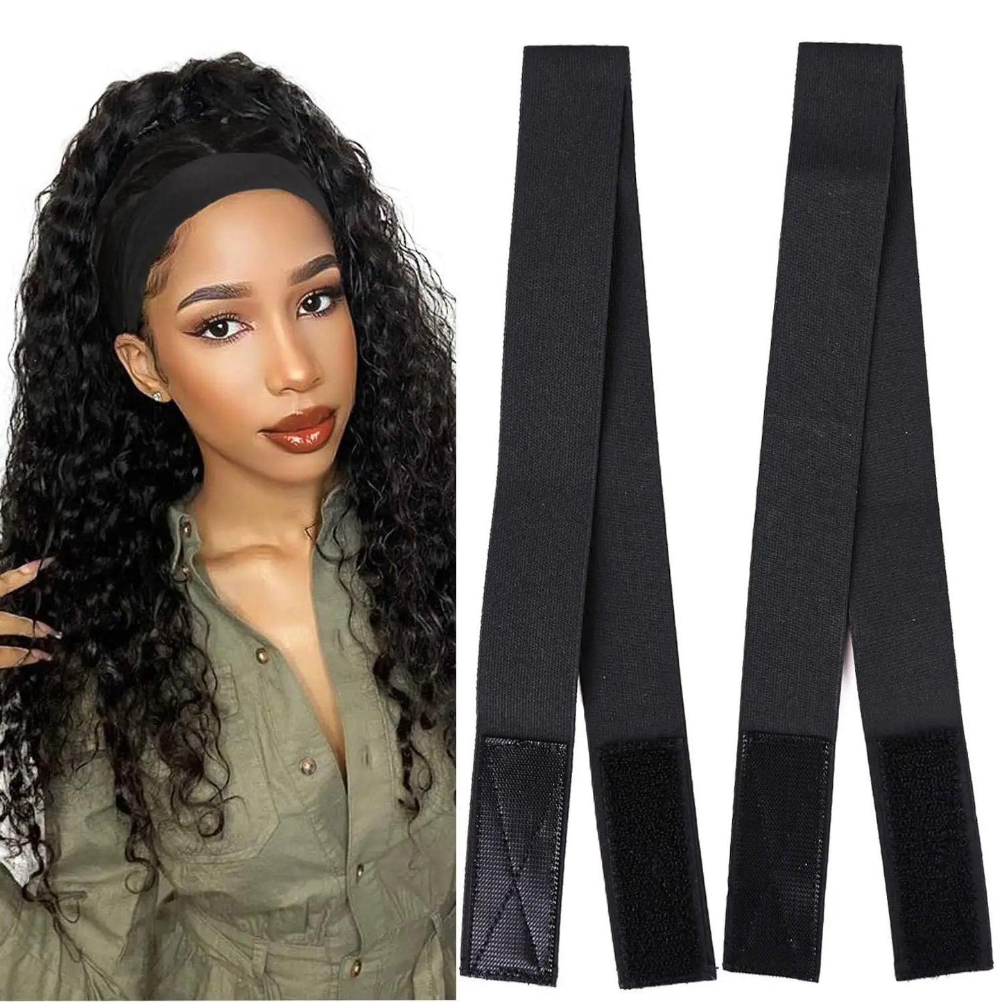 Wig Band For Edges Melt Band For Lace Wigs Adjustable Magic Sticker Edge Slayer Band 2.5cm Width Elastic Band for Hair Edges