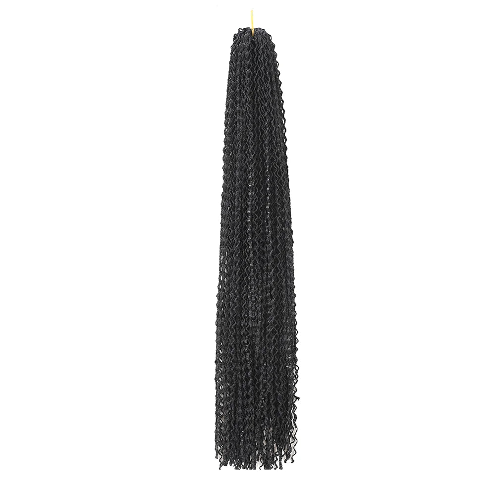 Zizi Braids Synthetic Crochet Hair Colored Box Braids Deep Wave Hair Long Senegalse Twist Braiding Hair Extensions