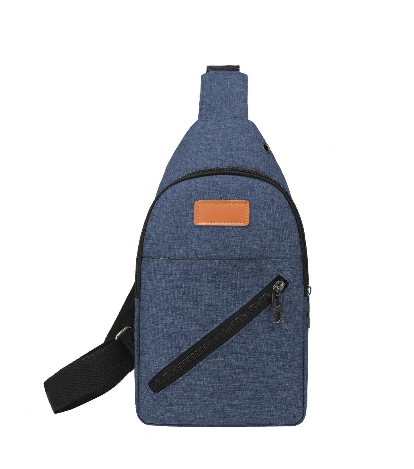 Fashionable Unisex Three-Piece Shoulder Bag Crossbody Chest Bag Lightweight Waterproof Computer Backpack Pure Colour Oxford Mate