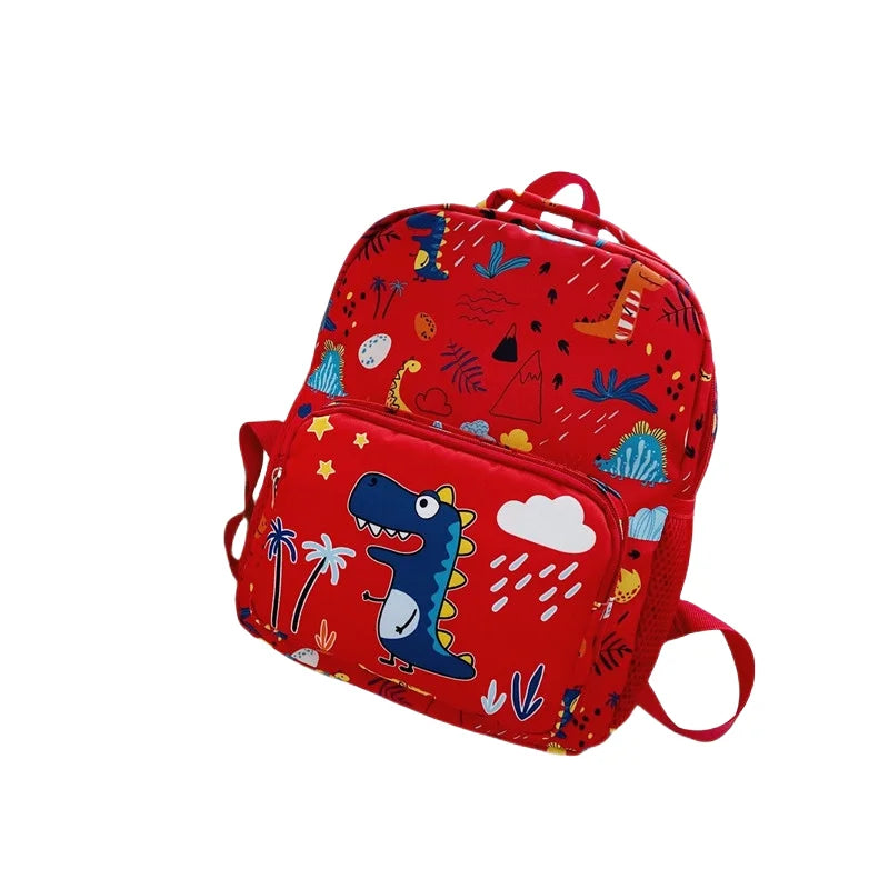 Nylon Waterproof Children's backpack, Cartoon Dinosaur/Unicorn Print, Suitable For Boys And Girls Aged 2-6