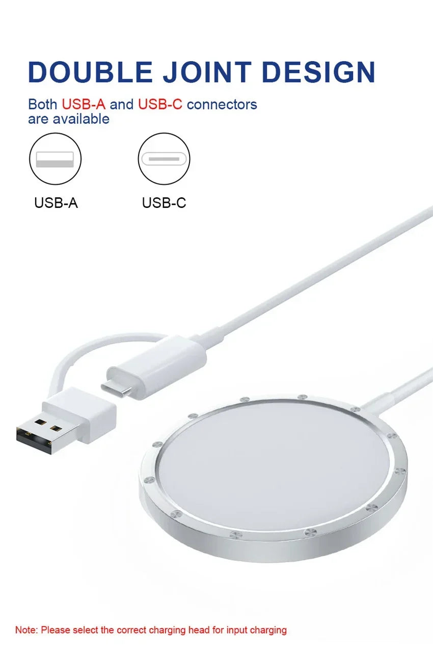 100W Magnetic Wireless Charger Pad For iPhone 16 15 14 13 12 Pro Max Mini Induction Fast Wireless Charging Dock Station Charger