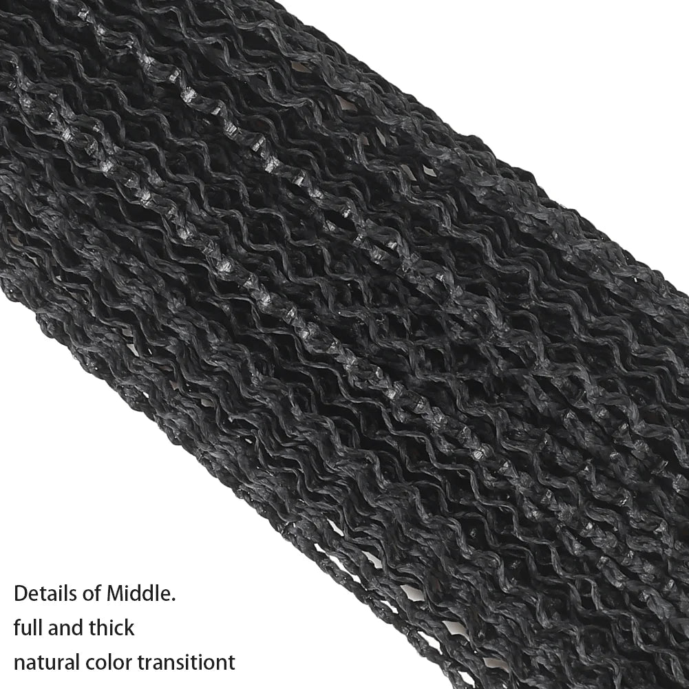 Zizi Braids Synthetic Crochet Hair Colored Box Braids Deep Wave Hair Long Senegalse Twist Braiding Hair Extensions