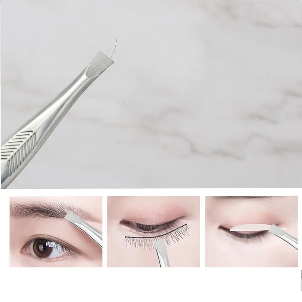 1PC Stainless Steel Slant/Tip/Flat Eyebrow Tweezer for Facial Hair Ingrown Hair Removal Tool Tweezers For Plucking Eyebrows