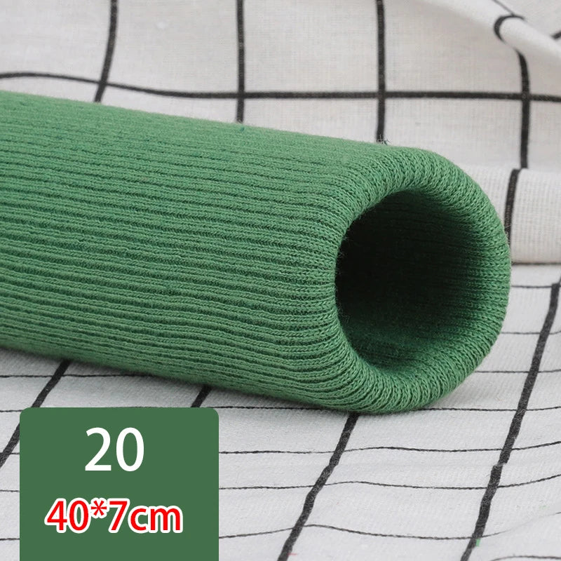 40cm Elastic Rib Cuffs Knitted Fabric Sweater Garment Cuffs Trouser Legs Seamlessly Repair Lengthening Sewing Accessories