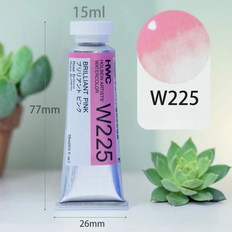 15ml Holbein Liquid Tube Packaging Watercolor Pigment Art Students Outdoor Sketch Speciality Painting Colored Fill Materials