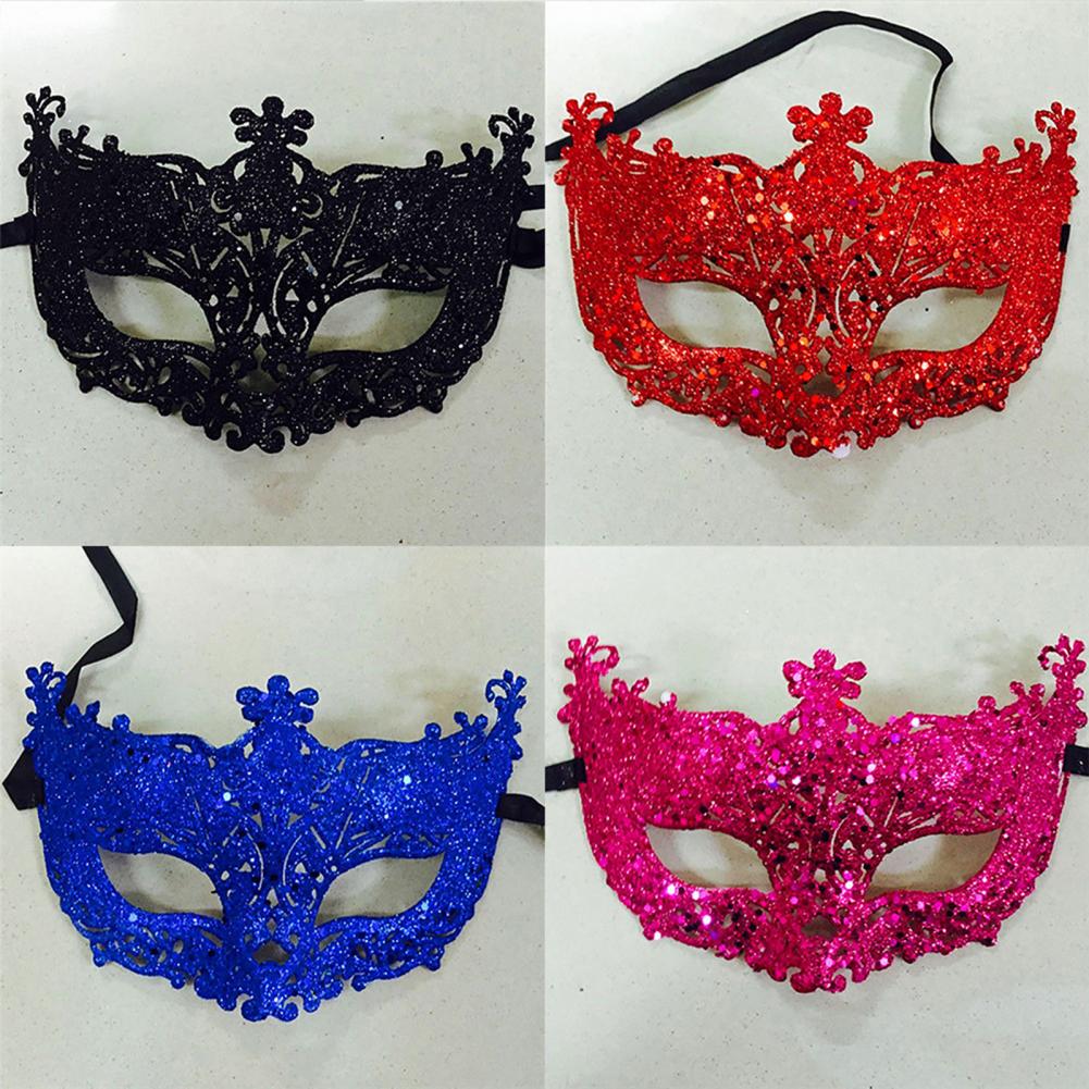 Cosplay Face Covers Party Mask Glitter Shinny Women Ribbon Mysterious Eye Cover For Masquerade Luxury Venetian Mask Halloween