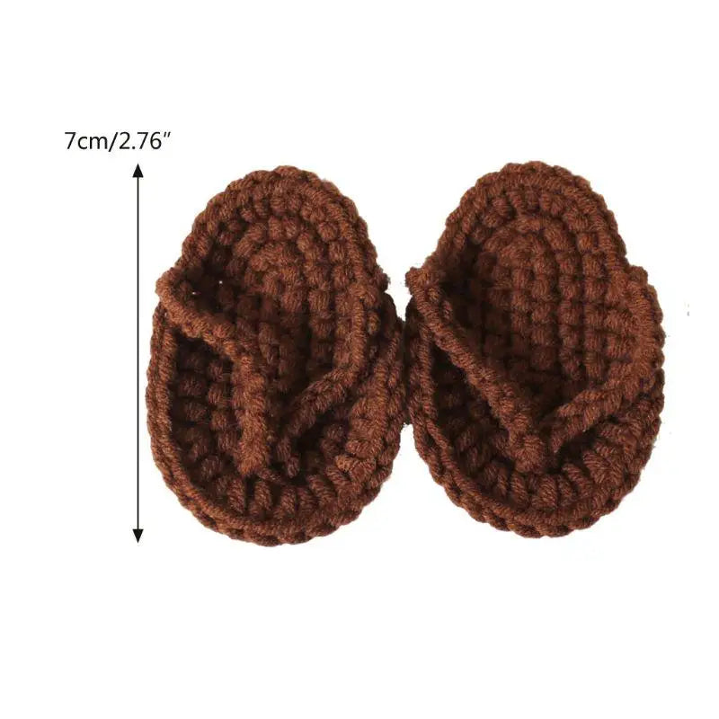 Baby Knit Crochet Mini Slippers Little Flip Flop Baby Studio Shooting Photo Prop
