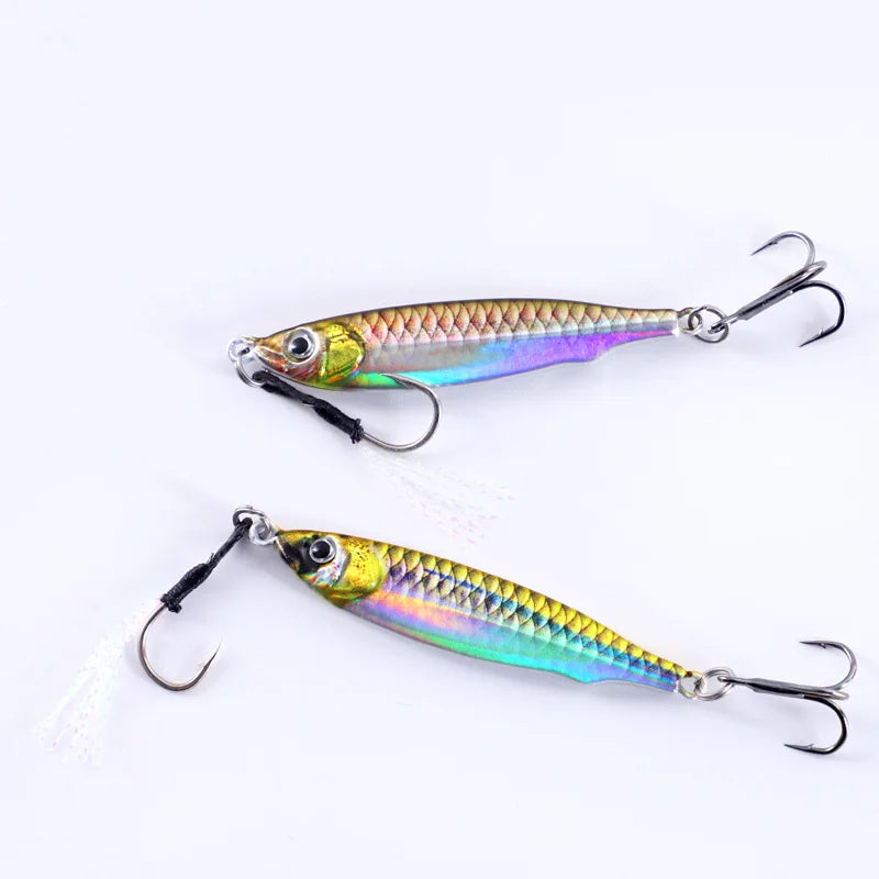 3D Print Metal Jig Fishing Shore Jigging Sea Fishing Slow Jig lifelike Micro Jigg Ultra Slim Spoon Laser Artificial Bait