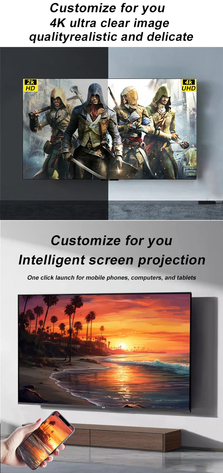 19 inch Smart TV HD Android TV with WiFi, Built-in YouTube Netflix, LED Digital Television for Bedroom Kitchen Hotel