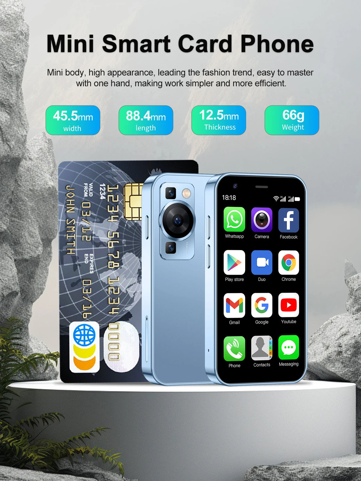 SERVO P60 PRO Mini Android Smartphone 3.0" Display Google Play 2GB+16GB WIFI Hotspot GPS Small Pocket Mobile Phones Low Price