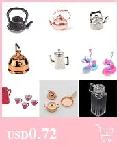 10pcs/Lot 1/12 Mini Tableware 1:12 Dollhouse Miniature Figure Fork Pot Kitchen Set Food Toys Accessories Dolls Pretend Play Toys