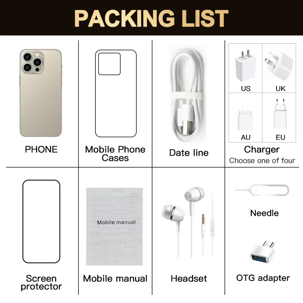 Original Mobile Phones Deals XS16 Pro+ Smartphone 7.3 inch Full Screen 4G 5G Cell Phone 8000mAh Brand New Phones Global Version