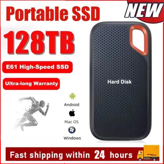 Hot Sales E61 SSD Portable External Hard Drive 2TB M.2 Disk Memory USB 3.1 Storage for SanDisk notebook Desktop Computer Laptops