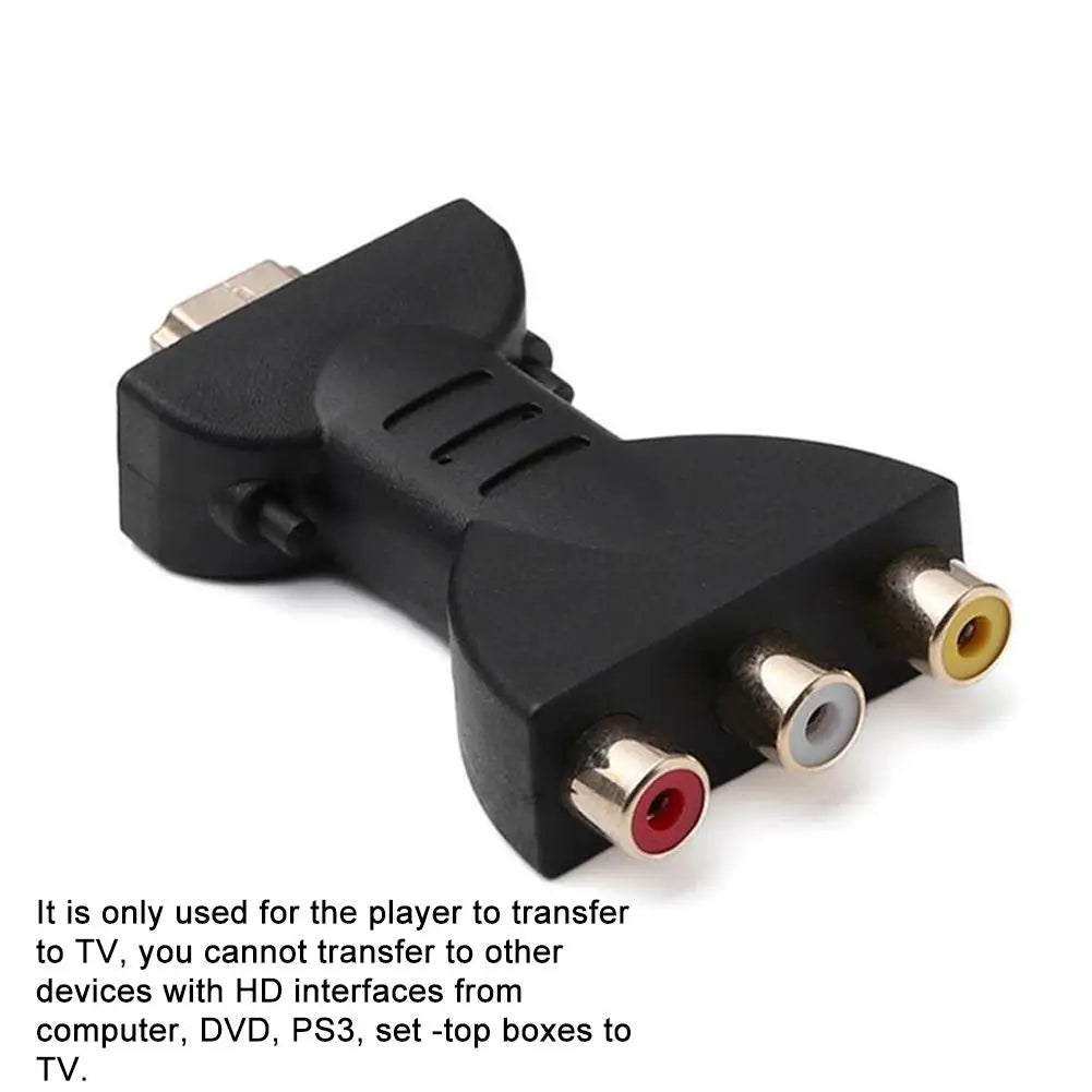 Mini HDMI TO AV Gold-plated HDMI-compatible Male To 3 RGB RCA Video Audio Adapter AV Component Converter Connector For HDTV DVD