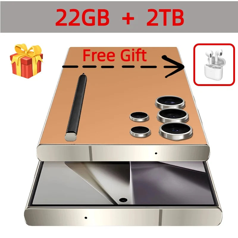 2025New S24 Ultra 7.3HD Cellphones Global Version 4G 5G Original Smartphone Dual SIM Android 14 Cell Phone 8000mAh Mobile Phones