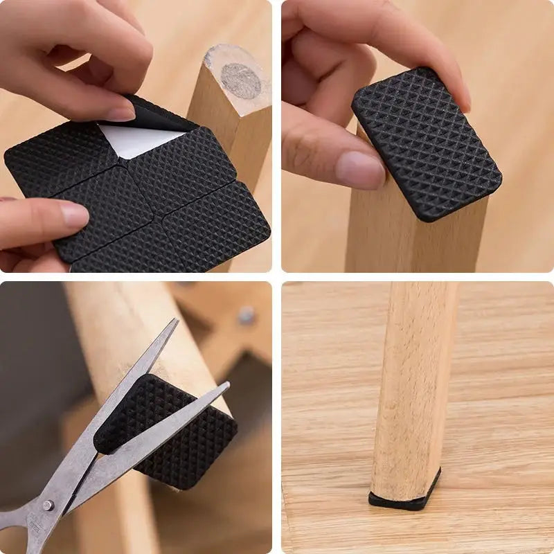 1/6/15/24pcs Furniture Pads, Adhesive Rubber DIY Furniture Feet Pad, Table Legs Stools, Chairs Mats, Table And Chair Foot Protec