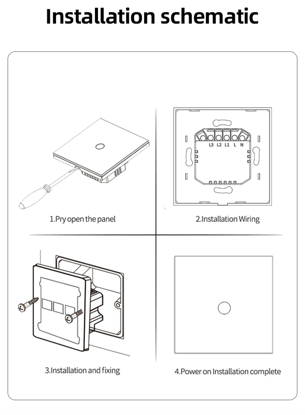 ZigBeeTuya Smart Light Touch Switch EU No Neutral Wire No Capacitor Required Smart Life 1/2/3 Gang Work with Alexa Google Home