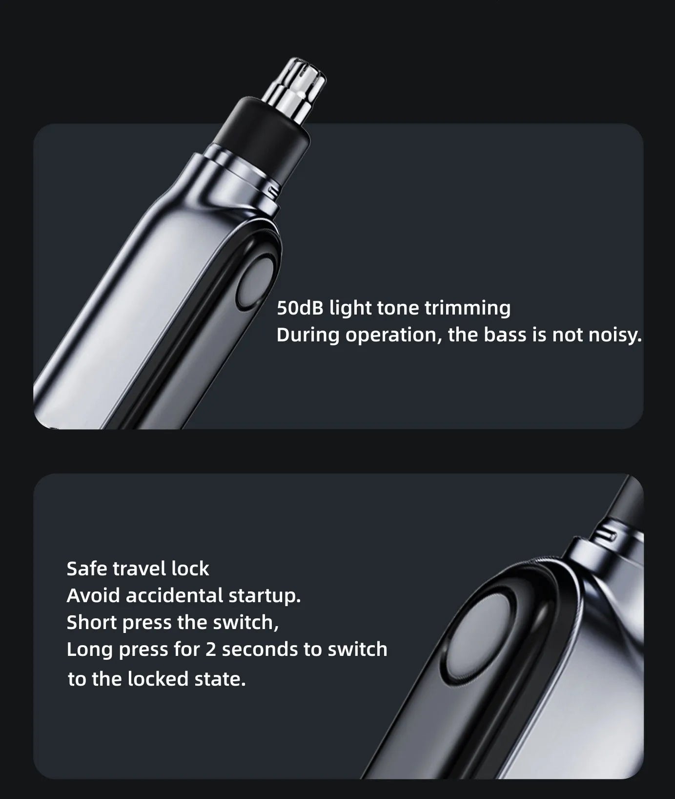 2024 New Xiaomi Mijia Nose Hair Trimmer USB Charging LED Display High Quality Electric Portable Men Mini Nose Hair Clipper