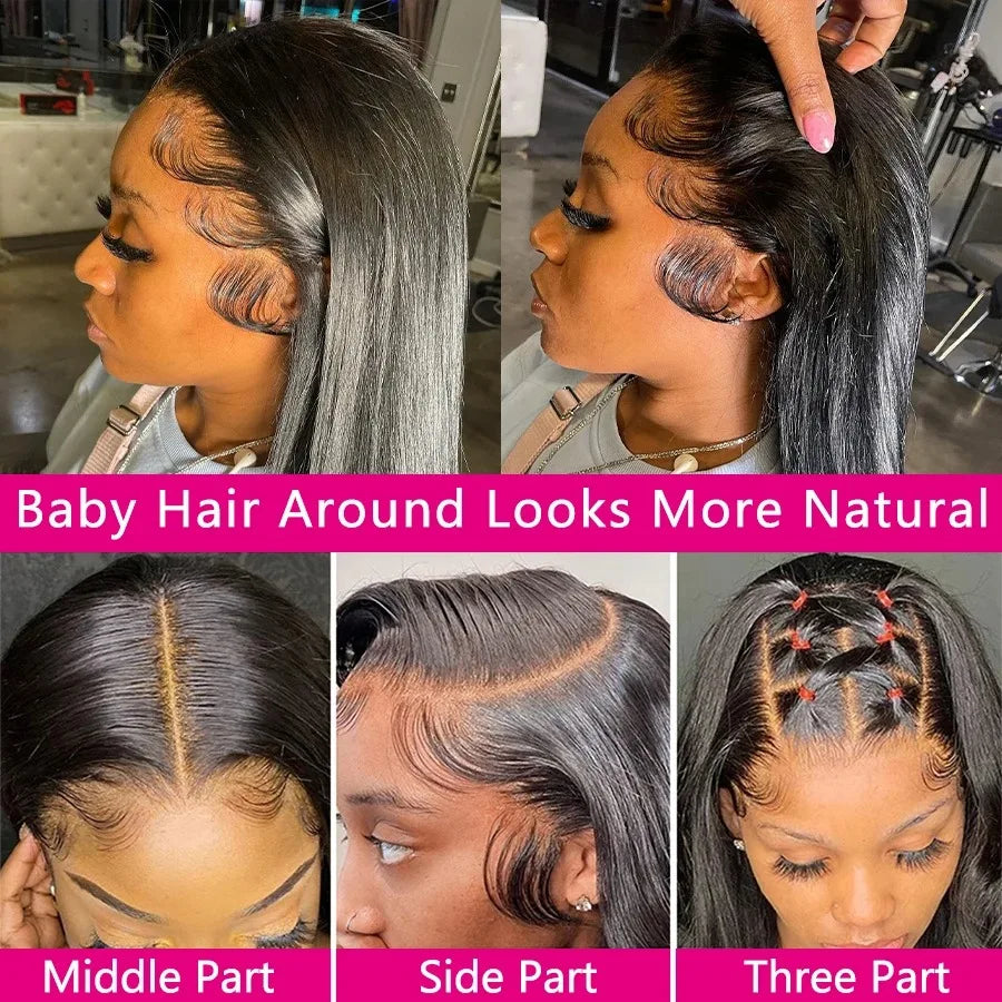 13X4 Lace Front Wig Human Hair Ready To Wear Human Hair Lace Frontal Wig Bone Straight Human Hair Wigs Straight 4X4 HD Lace Wig