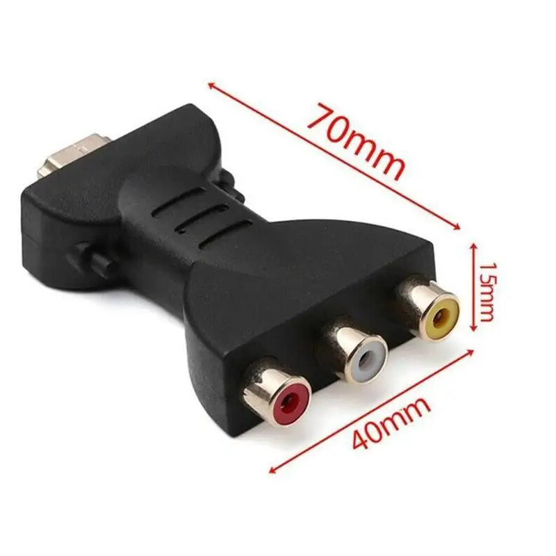 Mini HDMI TO AV Gold-plated HDMI-compatible Male To 3 RGB RCA Video Audio Adapter AV Component Converter Connector For HDTV DVD