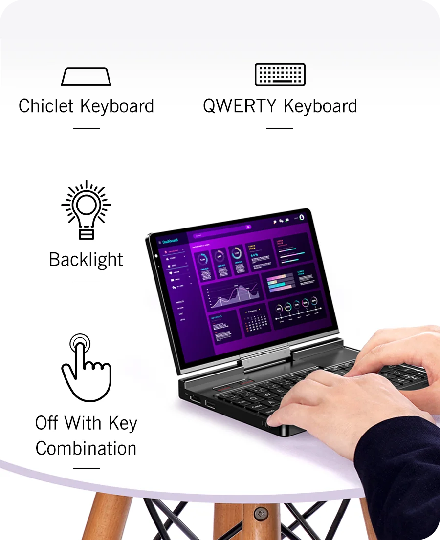New 2025 version In stock! Original GPD Pocket 4 8.8-inch AMD AI 9 HX 370 64GB RAM 2TB NVMe Mini Laptop Computer for business