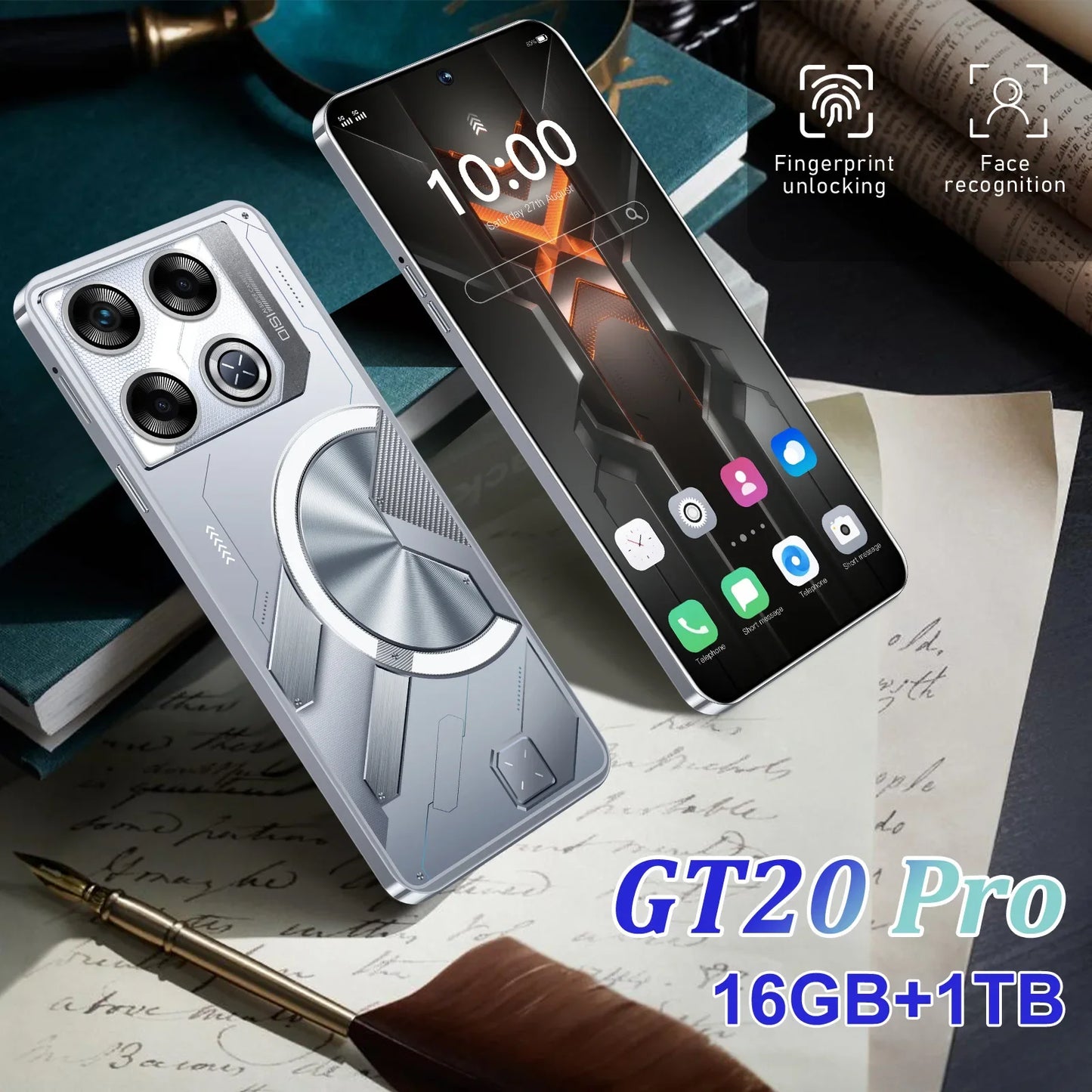 Hot Selling Mobile Phone GT20 Pro 7.3-inch HD Large Screen Smartphone Android Versão Global Original Phone Cheap