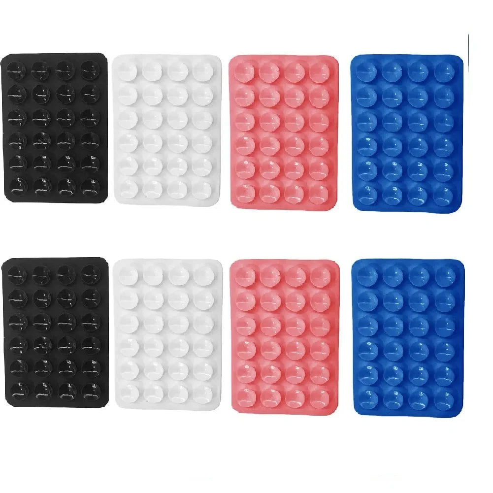 8PCS Sticky Grippy Suction Phone Case Mount Sillicon Adhesive Phone Accessory For IPhone And Android Hands-Free Fidget Toy