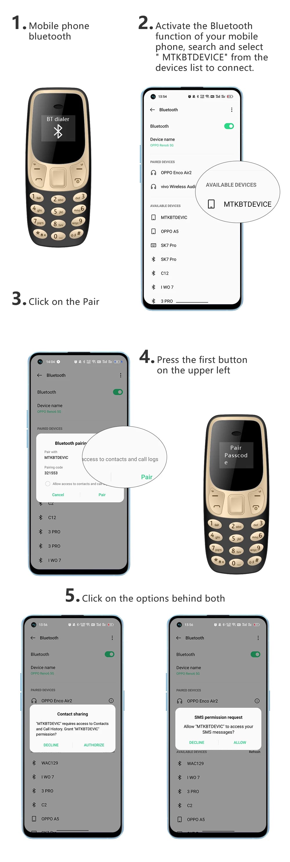 SERVO BM10 Small Mobile Phone Bluetooth Earphone Voice Changer Dialer Low Radiation Call Recording 2 SIM Mini Unlocked Cellphone