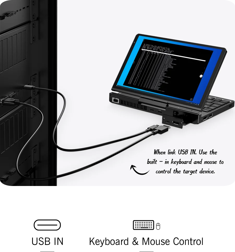 GPD Pocket 4 Mini Laptop 8.8-inch AMD AI 9 HX 370 64GB RAM Portable Mini PC 2TB NVMe flipped 180° business Laptop Computer