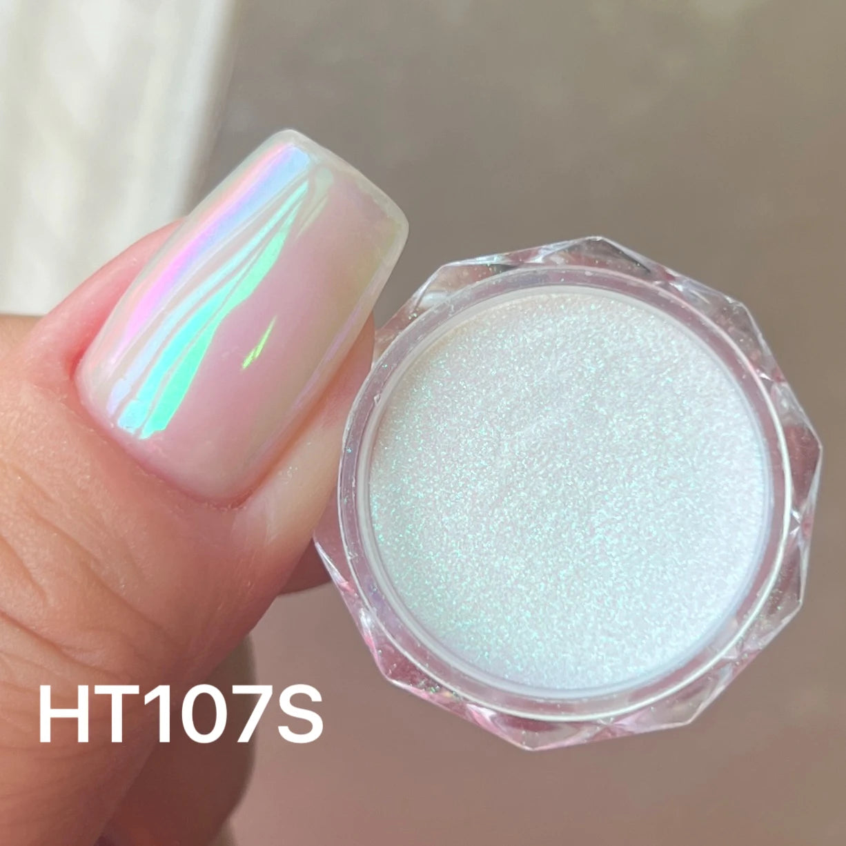 Hot Trend 0.2g Moonlight Plating Pearl Nail Powder White Mirror Aurora Effect Pigments UV Gel Polish Chrome Dust Nail Decoration