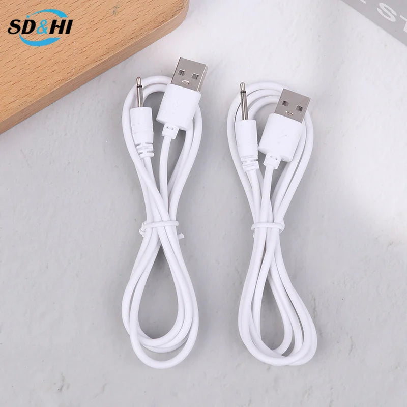 1pcs USB DC 2.5 Vibrator Charger Cable Audio Power Cord For Rechargeable Vibrators Massagers Accessories USB Power Supply