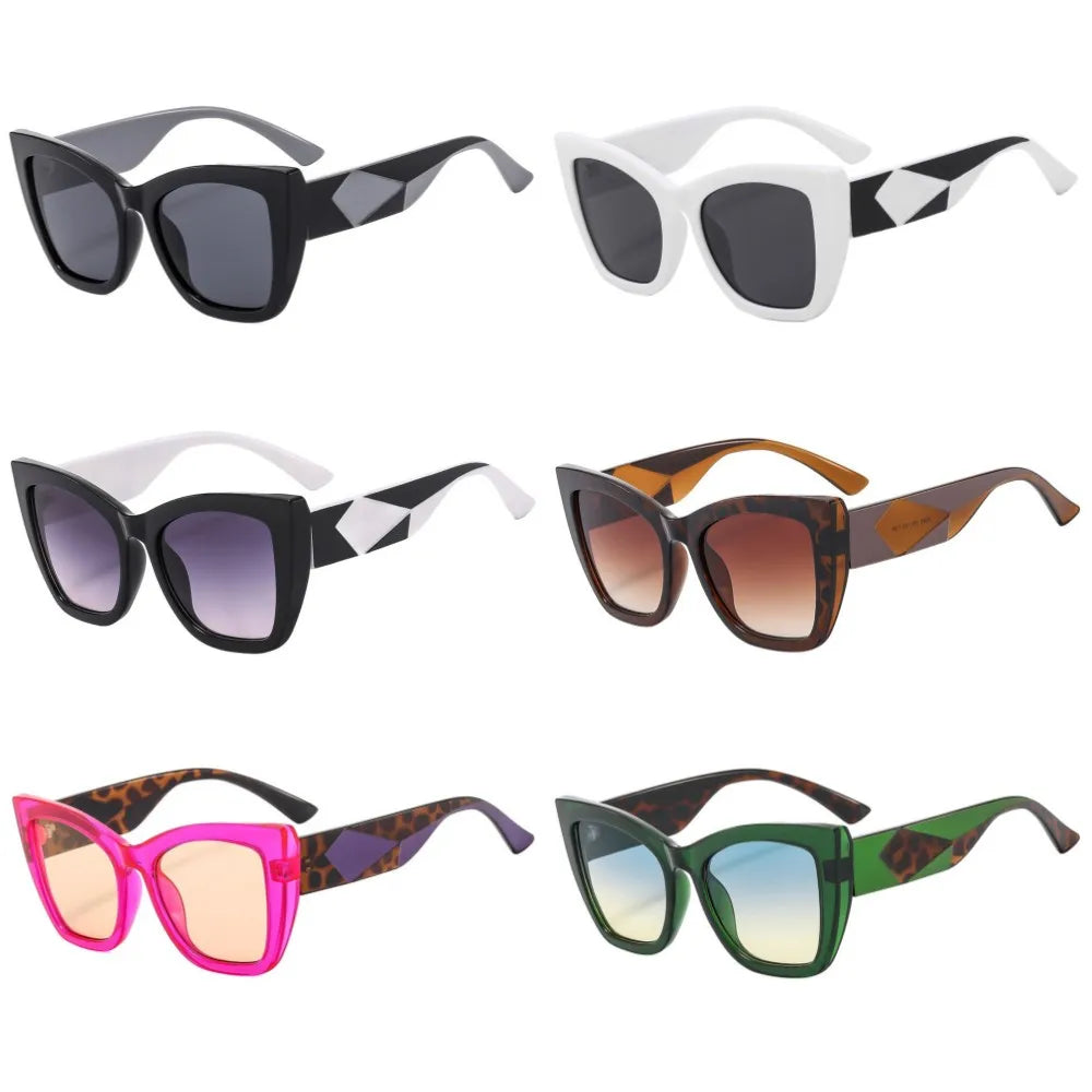 2024 New Vintage Cat Eye Sunglasses Women Men Fashion Retro Sun Glassses Luxury Brand Designer Eyewear UV400 Shades Oculos De So