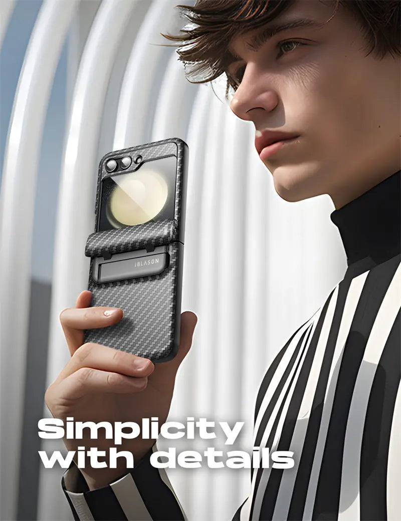 I-BLASON For Samsung Galaxy Z Flip 5 Case 5G (2023) Journey Full-Body Rugged Case with Built-in Screen Protector & Kickstand