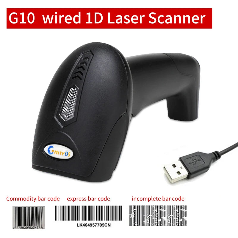 CHIYI 1D/2D Supermarket Handhel Barcode Bar Code Scanner Reader QR PDF417 Bluetooth 2.4G Wireless &Wired USB Platform