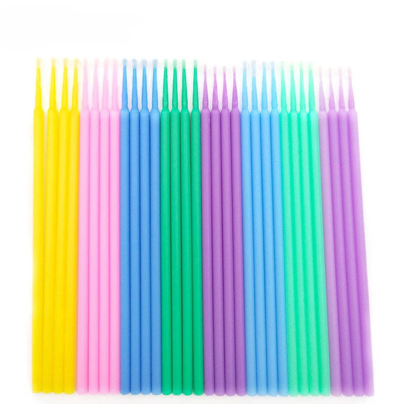 100PCS Disposable MicroBrush Eyelashes Extension Individual Lash Removing Swab Micro Brush For Eyelash Extension Tools