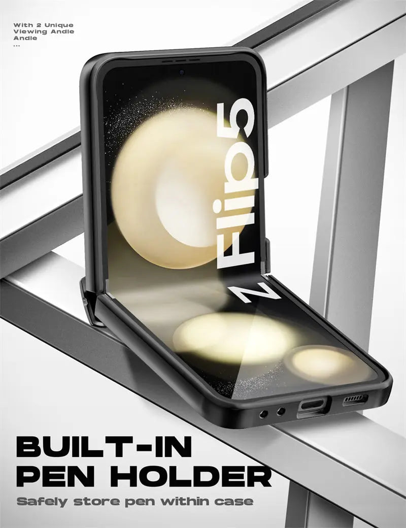 I-BLASON For Samsung Galaxy Z Flip 5 Case 5G (2023) Journey Full-Body Rugged Case with Built-in Screen Protector & Kickstand